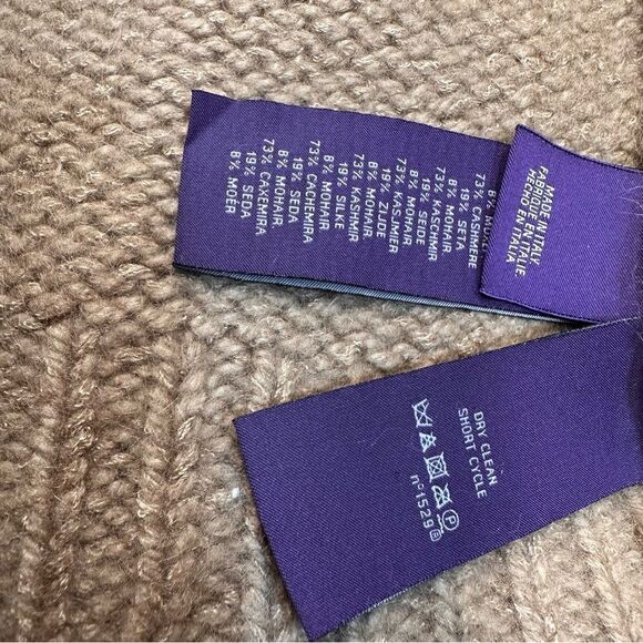 Ralph Lauren Collection* Pre-Fall 15 Camel Cashmere Mohair Knit Cardigan Sweater - Picture 12 of 15